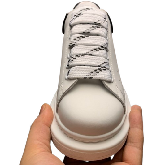 Alexander McQueen White – Black Outline Sneakers