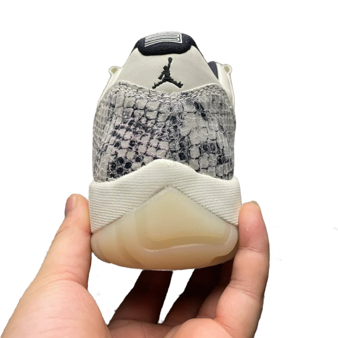 Nike Air Jordan 11 Low Light Bone – Python-Inspired Leather Basketball Shoes