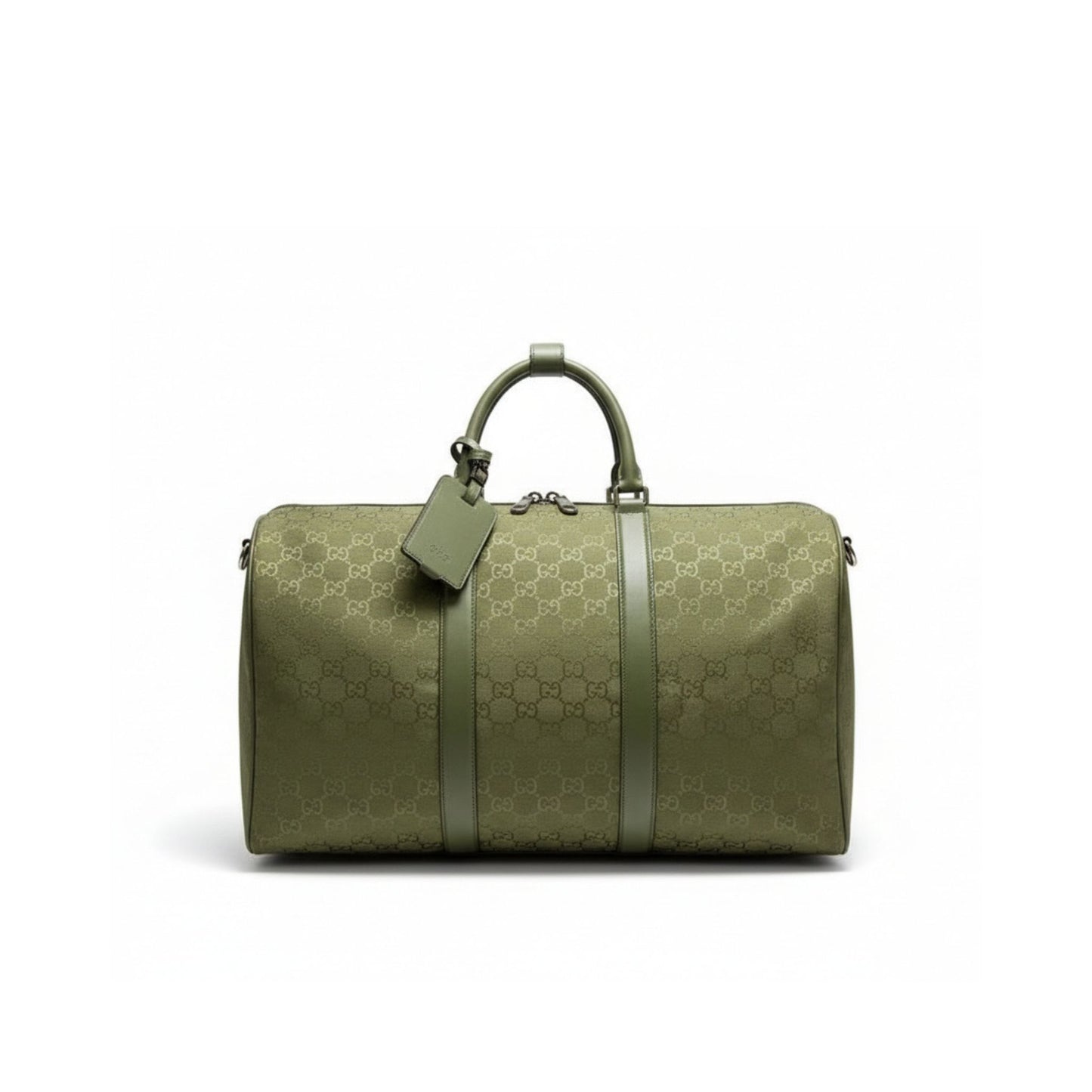 Gucci Large GG Monogram Duffle Bag Forest Green