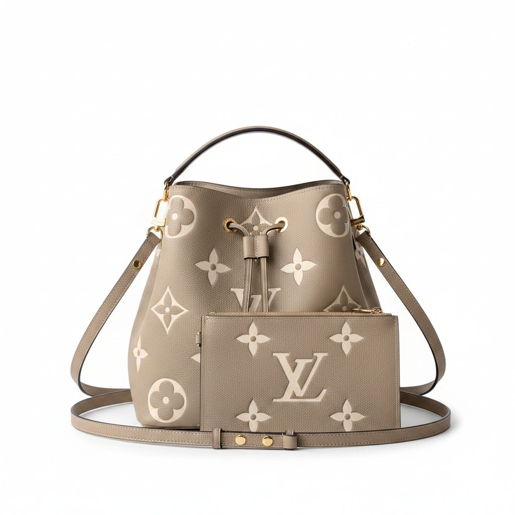 LV NéoNoé MM Bucket Bag – Tourterelle/Crème