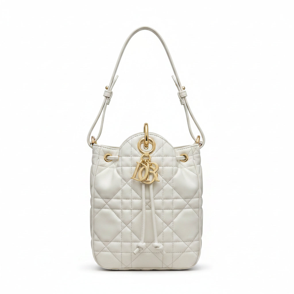 CD Small Caro Bucket Bag – Latte