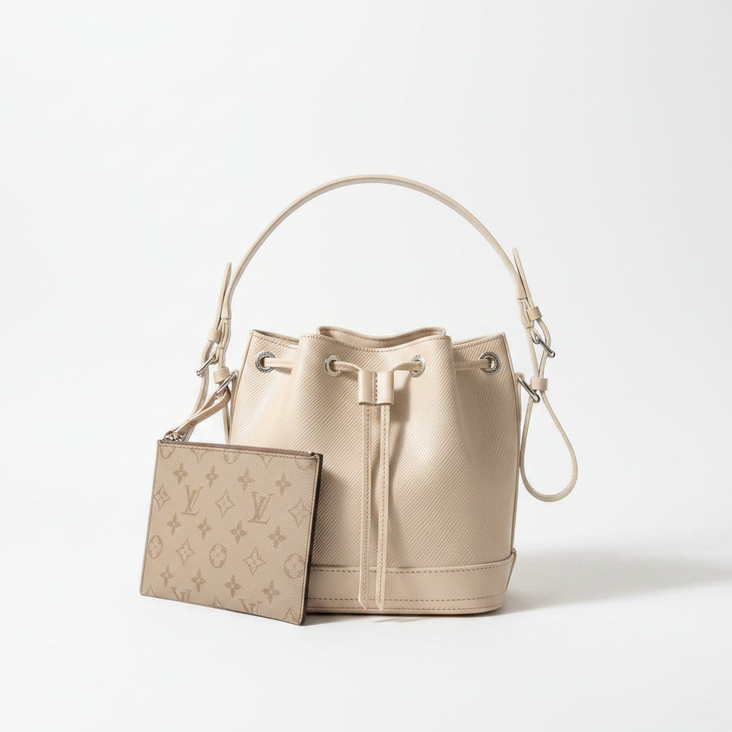 LV Noé BB Bucket Bag – Quartz White Epi