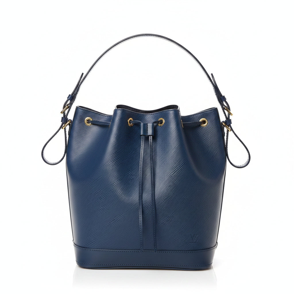 LV Noé MM Bucket Bag – Navy Blue Epi