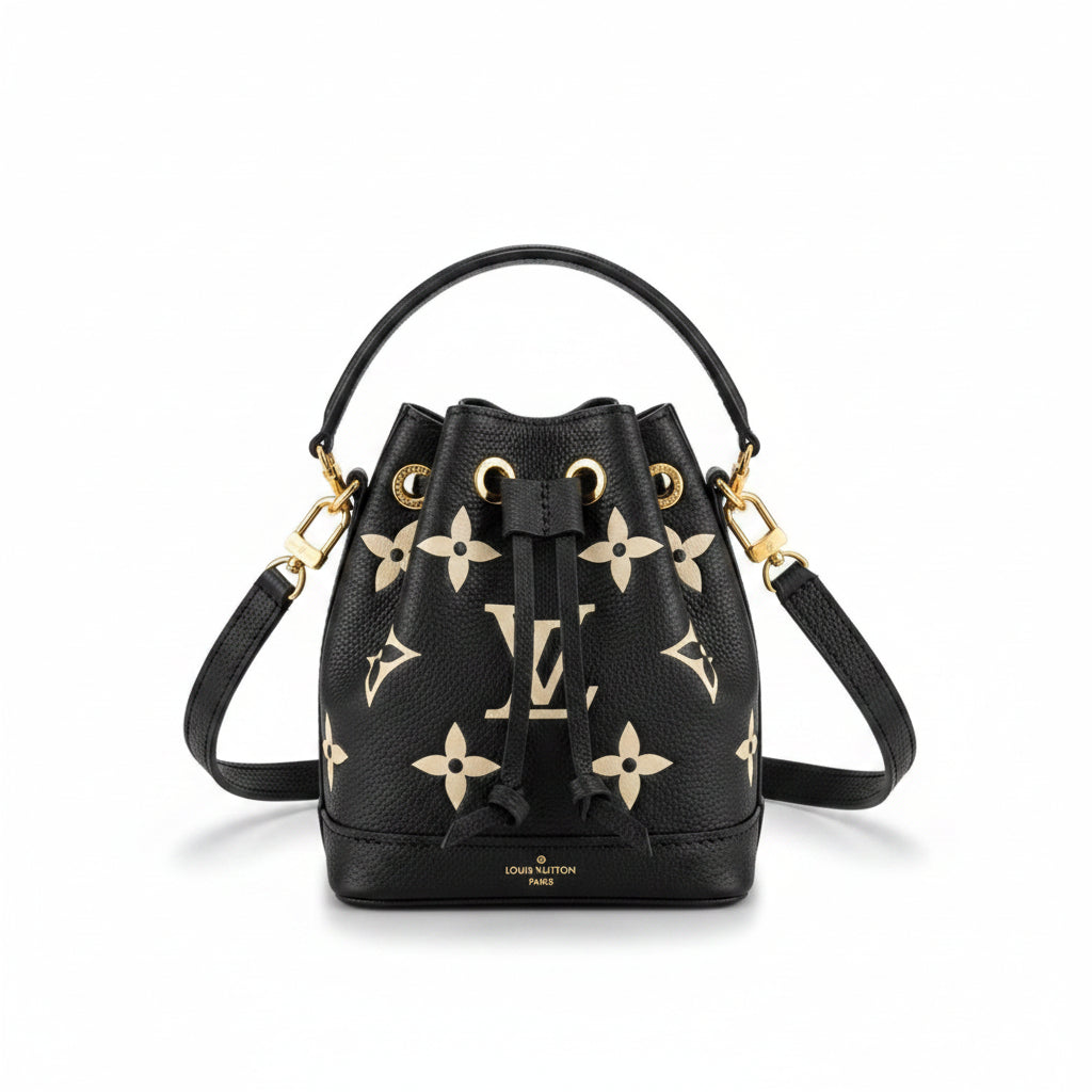 LV NéoNoé MM Bucket Bag – Black/Crème