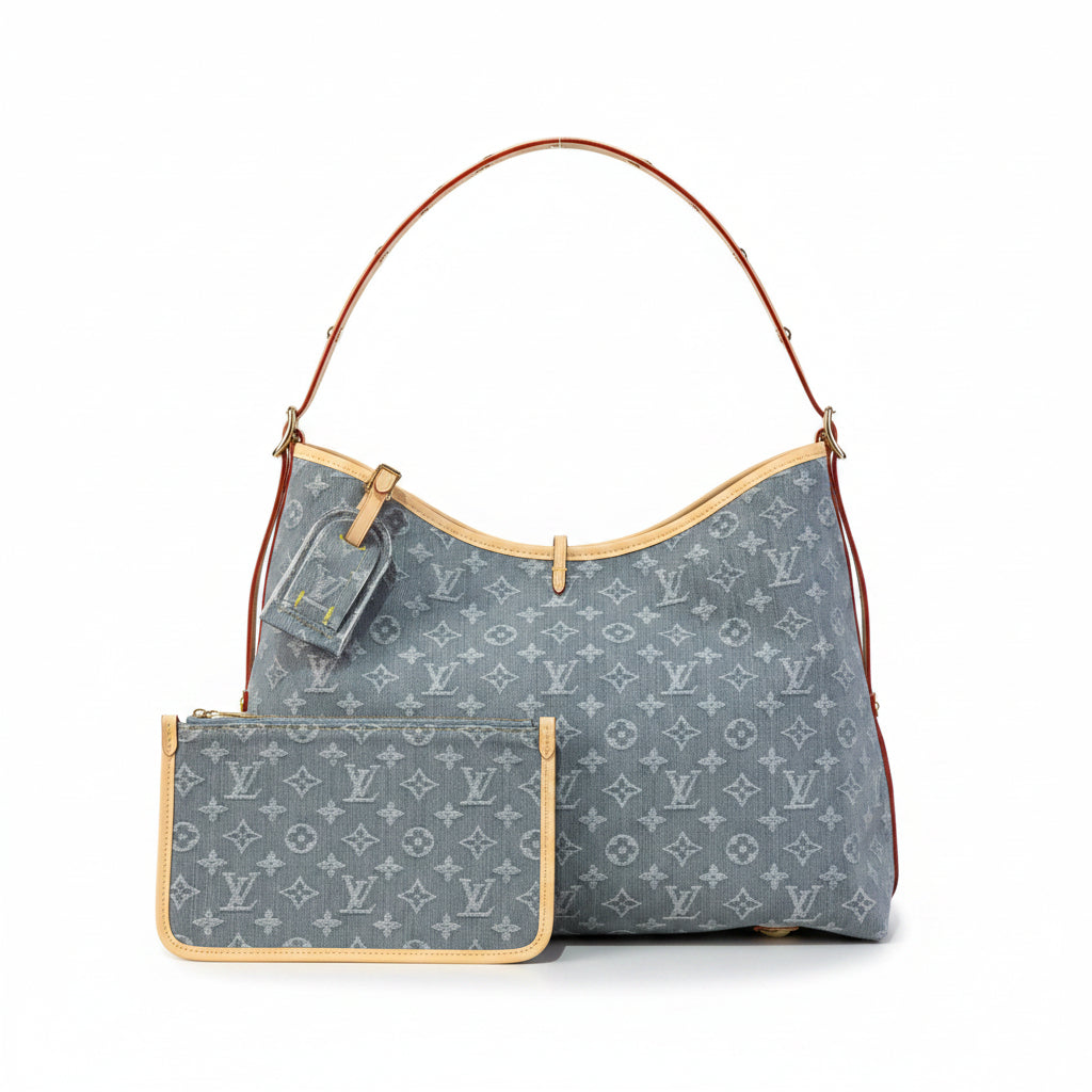 LV CarryAll MM – Washed Gray Monogram Denim