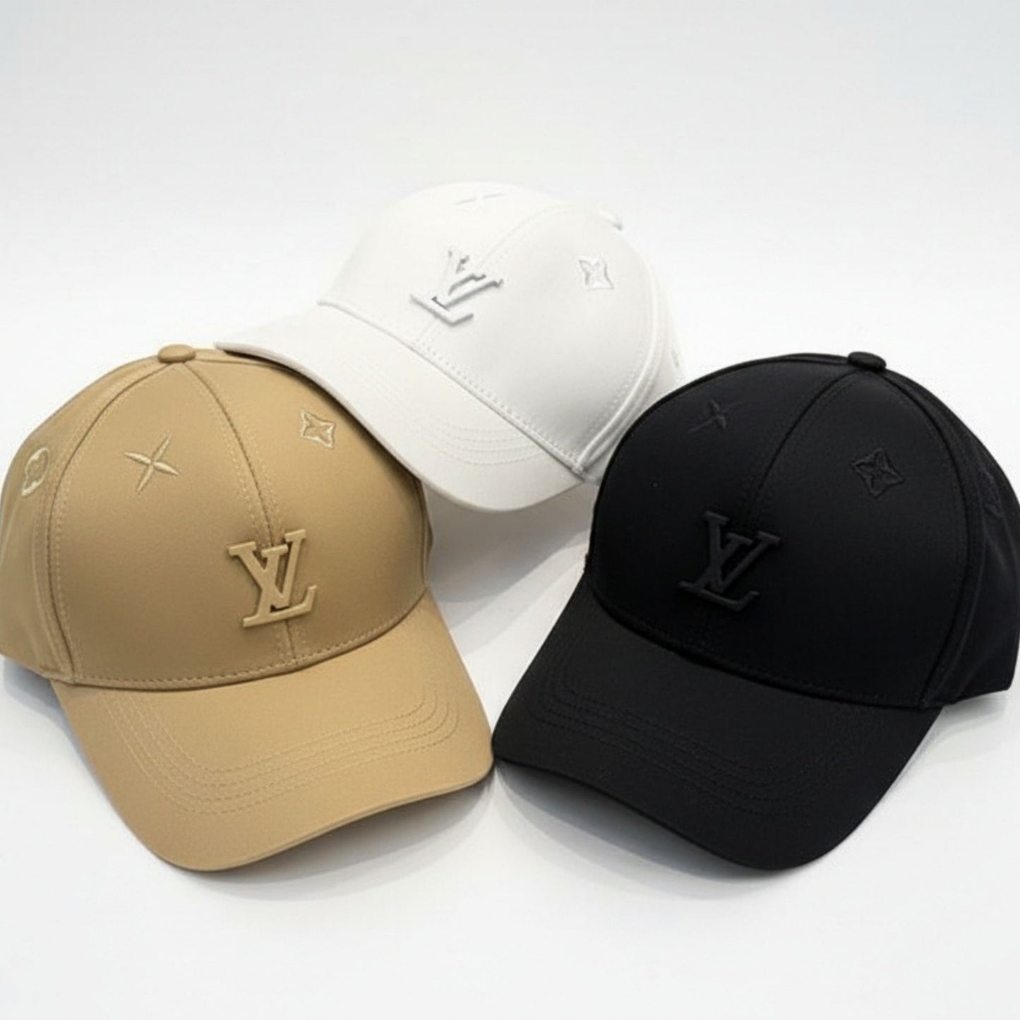 Louis Vuitton LV First / Only LV Baseball Caps – Black, White & Beige