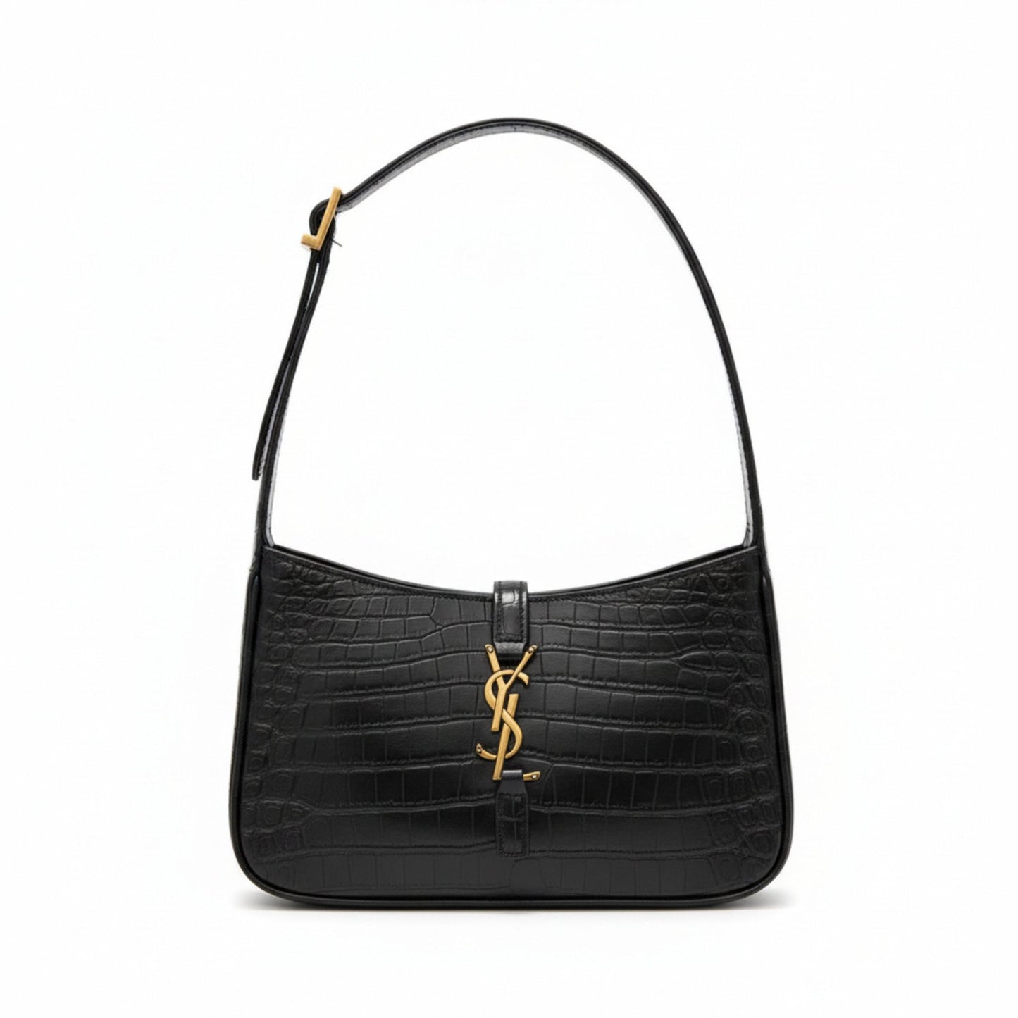 Le 5 À 7 Crocodile-Effect Leather Shoulder Bag