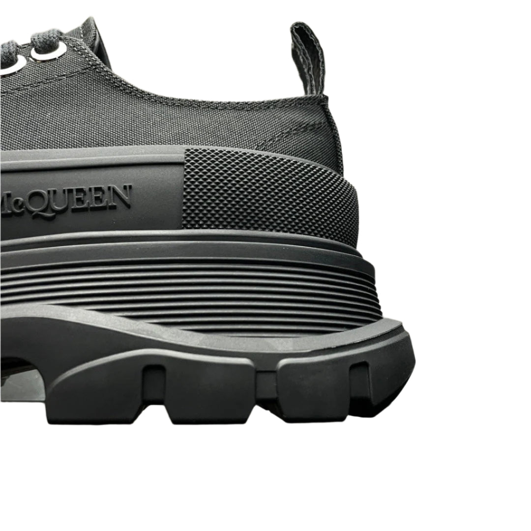 Alexander McQueen Tread Slick Low Lace Up Sneakers Black