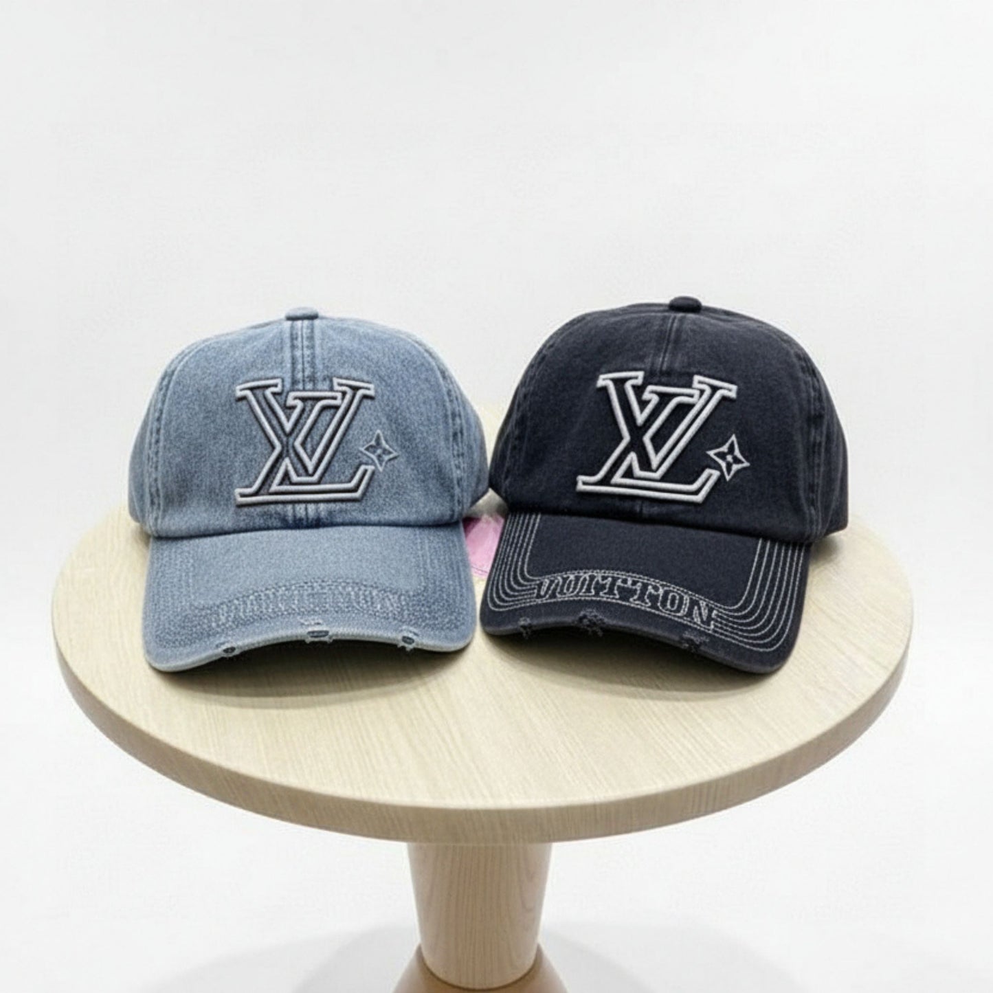 Louis Vuitton LV Denim Washed Baseball Caps – Blue & Black