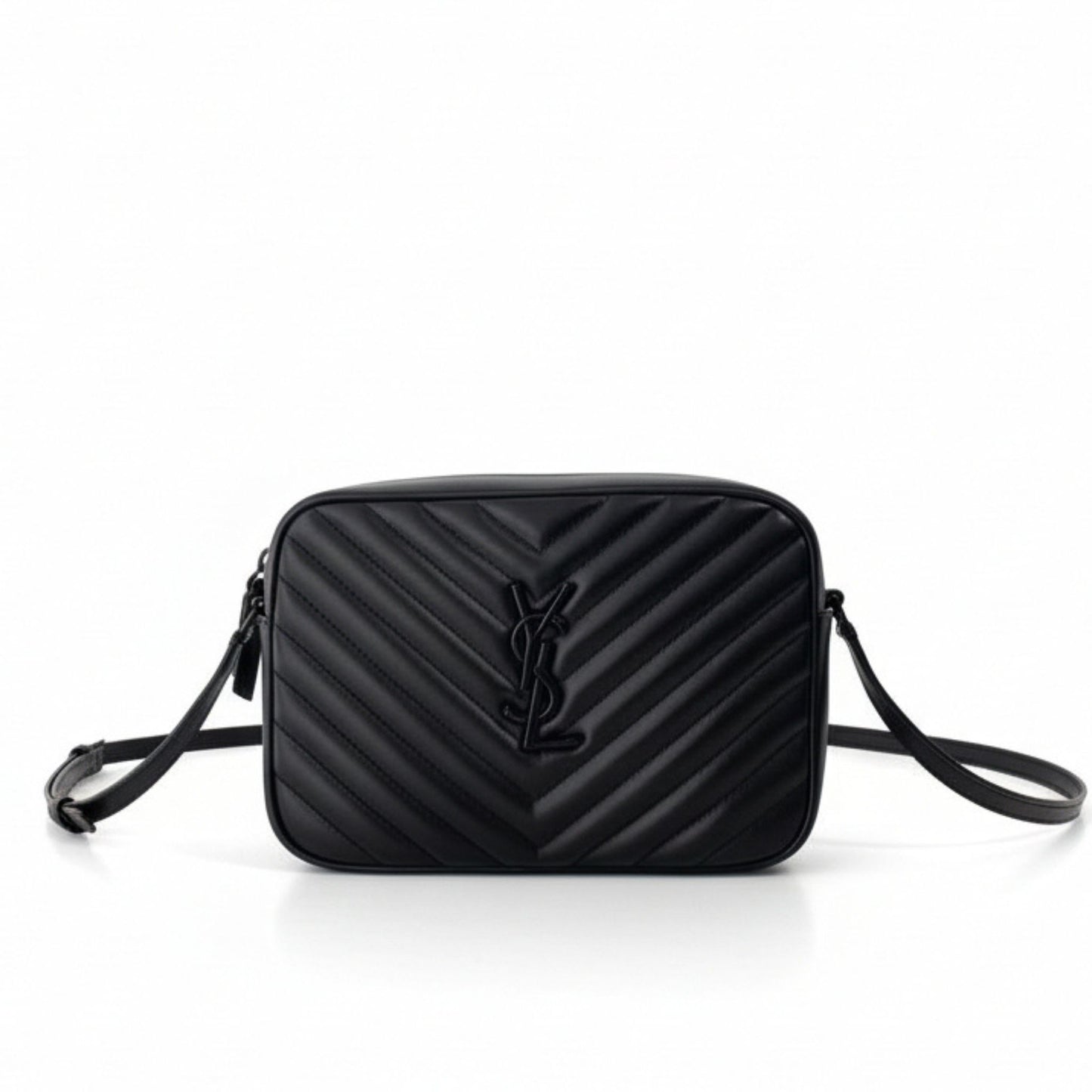 Lou Camera Quilted Leather Crossbody Bag Black