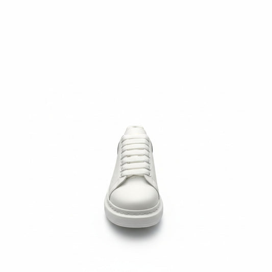 Women’s Chunky Sole Leather Trainers White Black