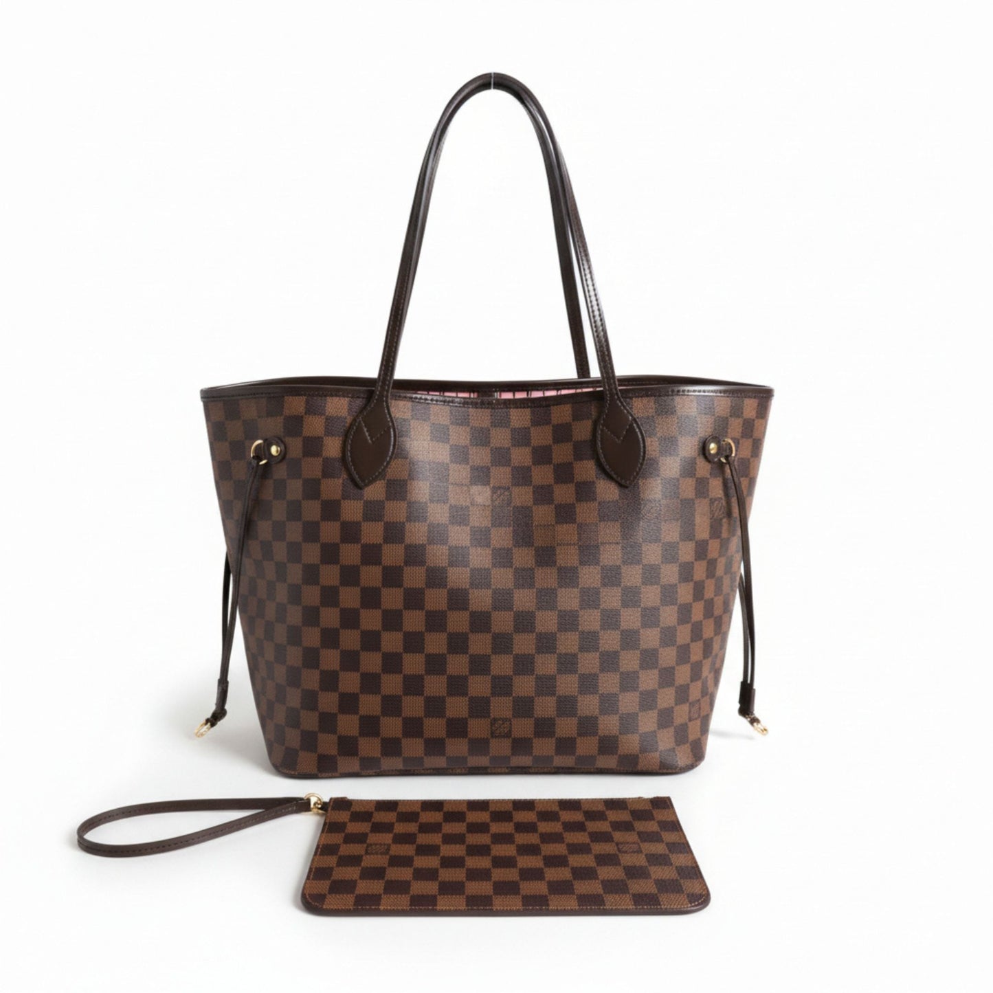 Neverfull MM Damier Ebene Canvas Brown Tote Bag