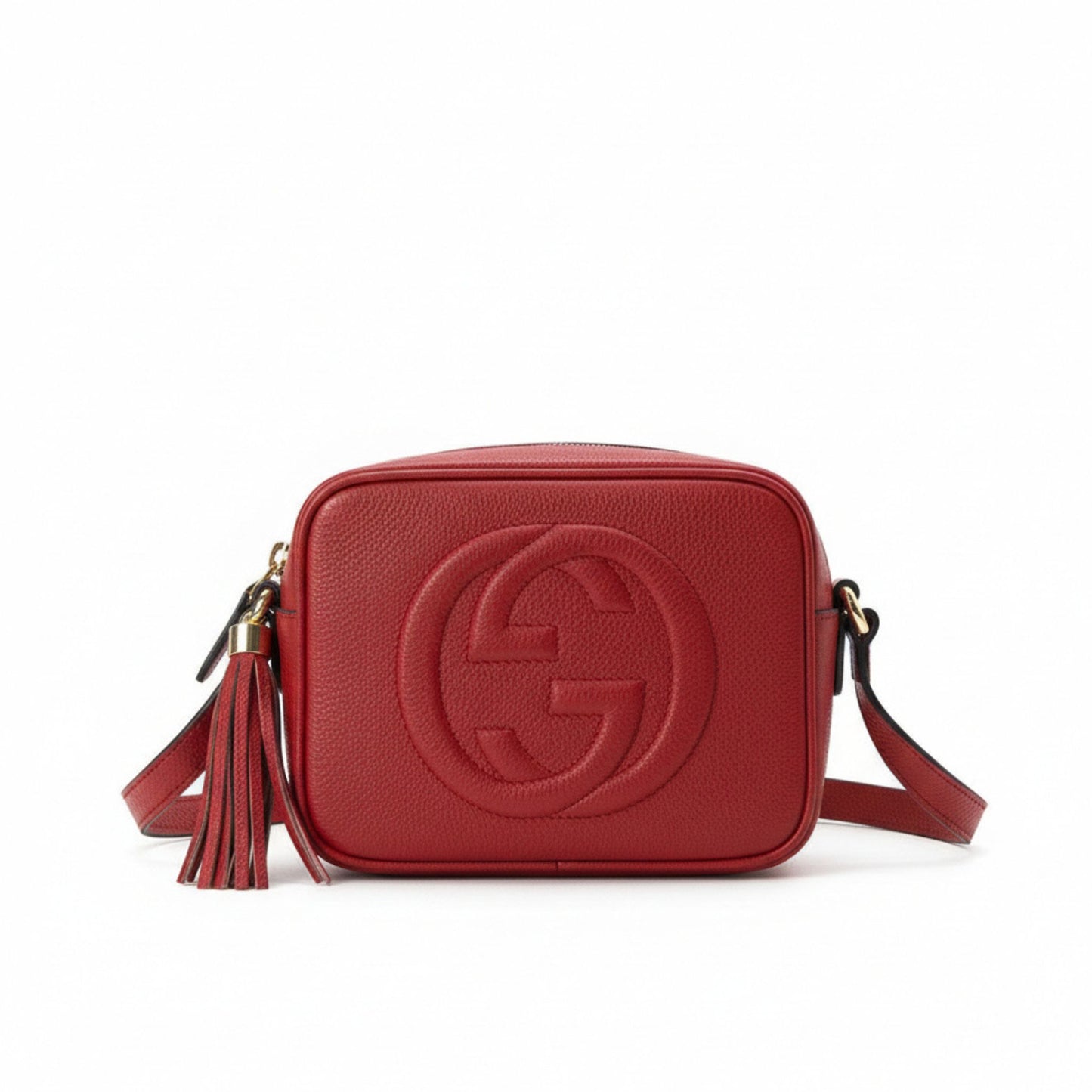 Soho Leather Disco Bag – Red
