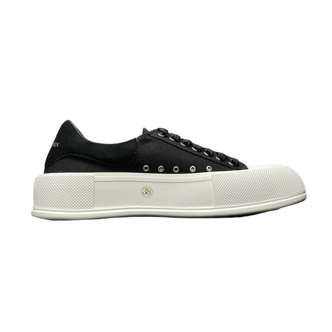 Alexander McQueen Deck Lace Plimsoll Luxury Canvas Sneaker