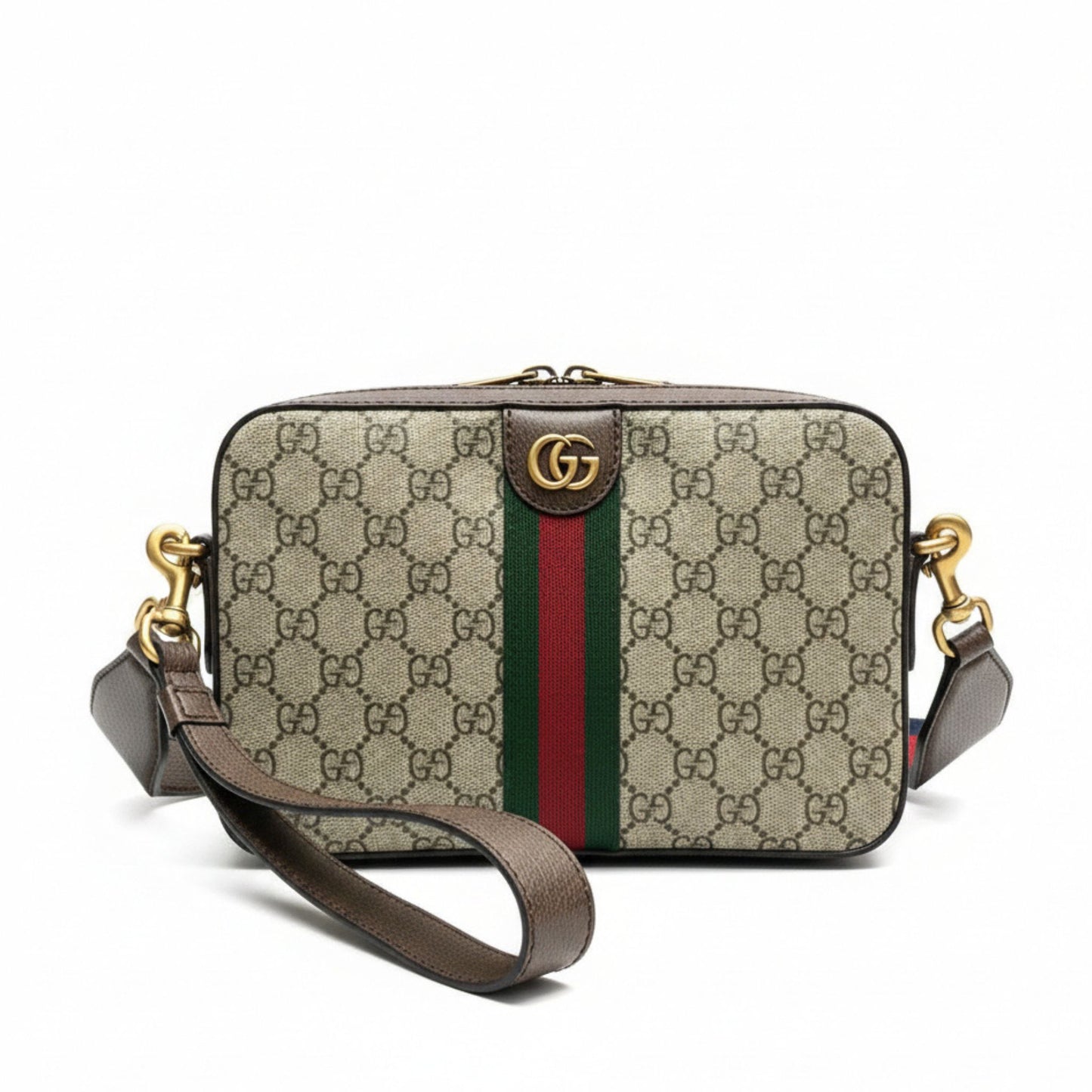 Ophidia Small Crossbody Bag – Beige/Brown GG Supreme