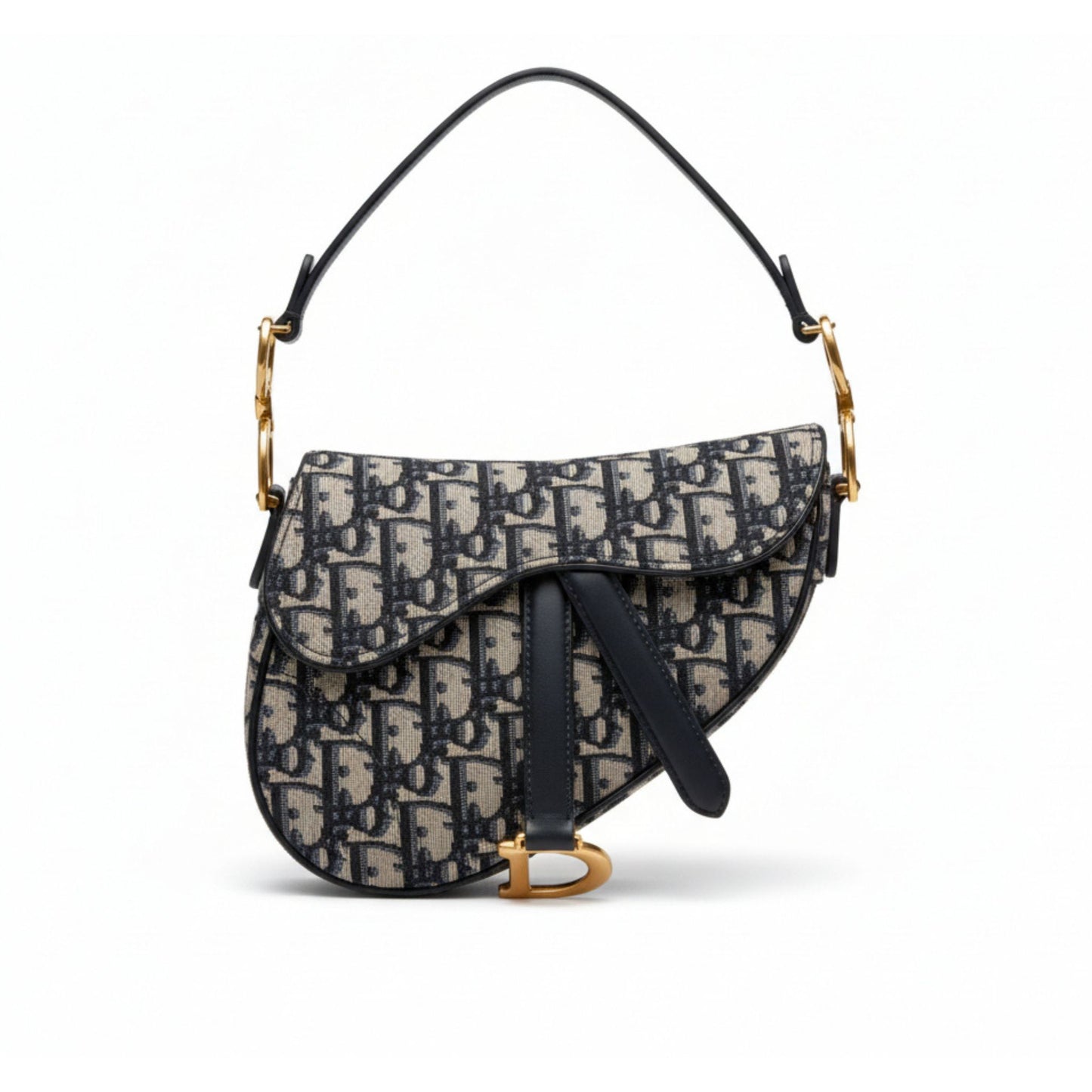 Mini Saddle Bag Blue Oblique Jacquard