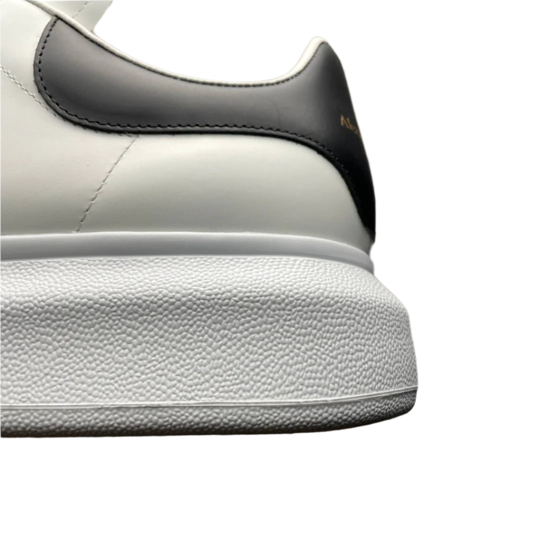 McQueen Elevated Sole Street Sneakers in White Black
