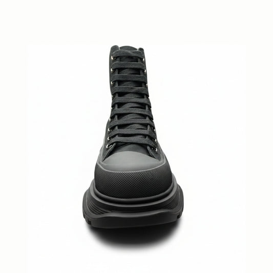 Alexander McQueen Grey Tread Slick High Sneaker – Luxury Trainer