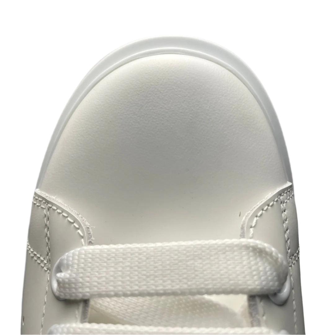 Alexander McQueen Oversized Leather Trainers White Powder Blue