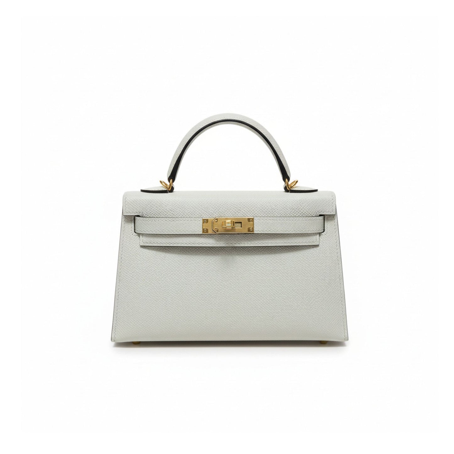Mini Kelly II 20cm Gris Perle Epsom Leather with Gold Hardware