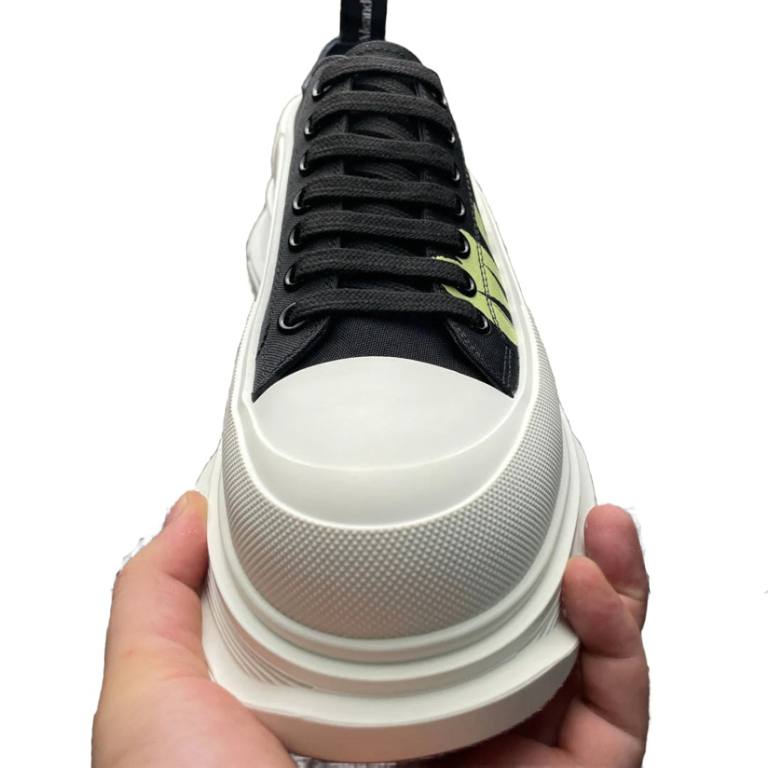 McQueen Chunky Sole Lace-Up Leather Sneakers