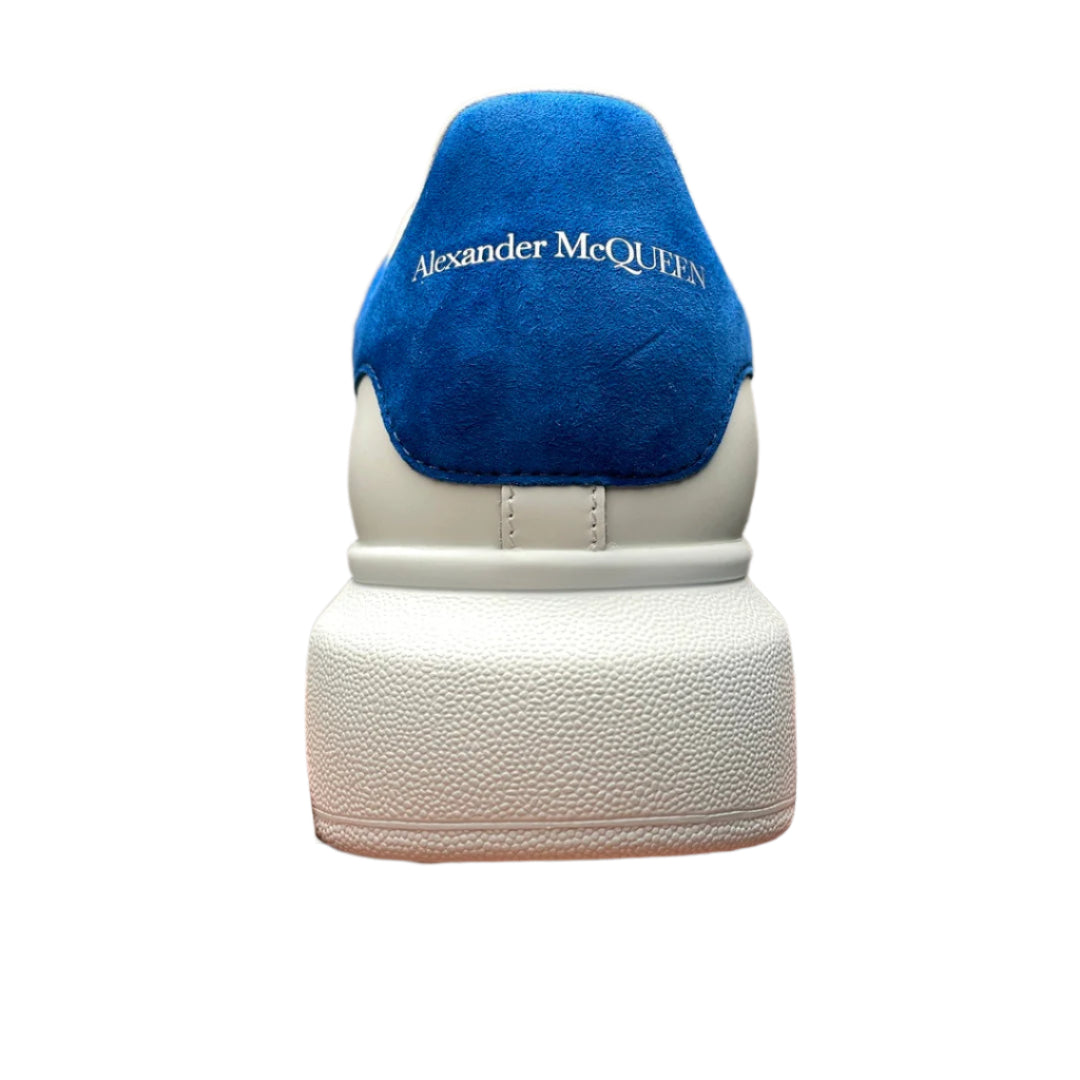 Alexander McQueen Oversized Leather Trainers White Powder Blue