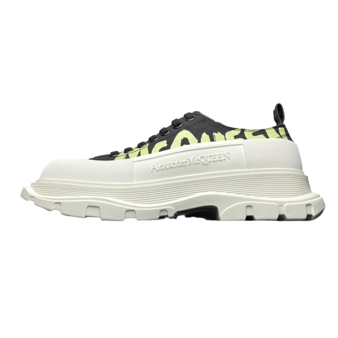 McQueen Chunky Sole Lace-Up Leather Sneakers