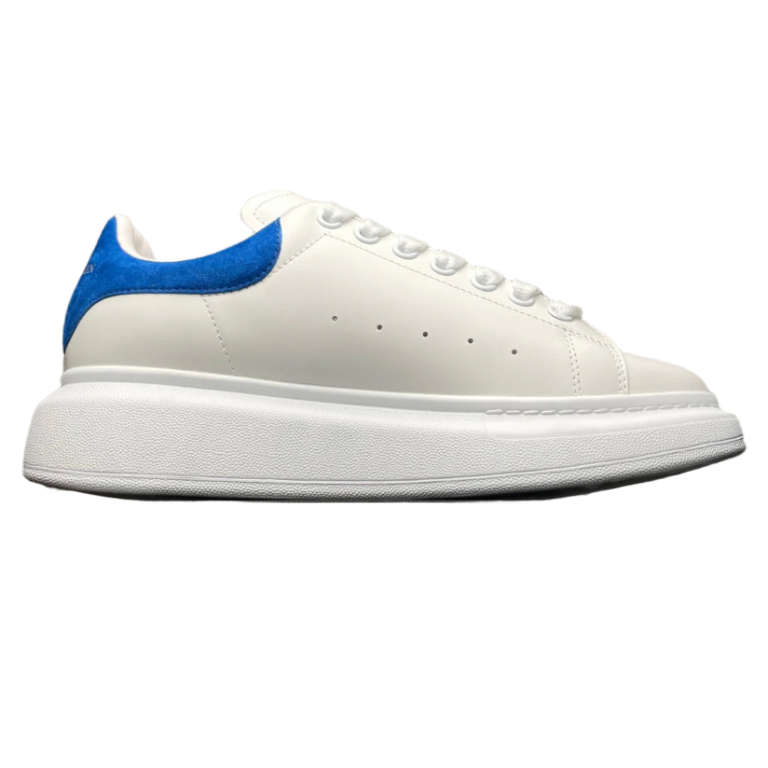 Alexander McQueen Oversized Leather Trainers White Powder Blue
