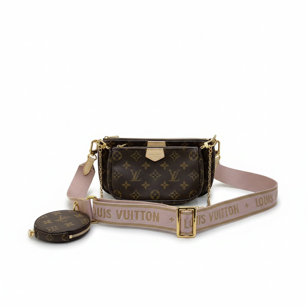 Multi Pochette Accessoires Monogram Bag – Pink Strap Edition