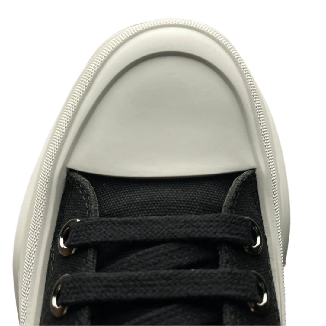 Alexander McQueen Denim Tread Slick High Top Sneakers – Luxury Designer Footwear