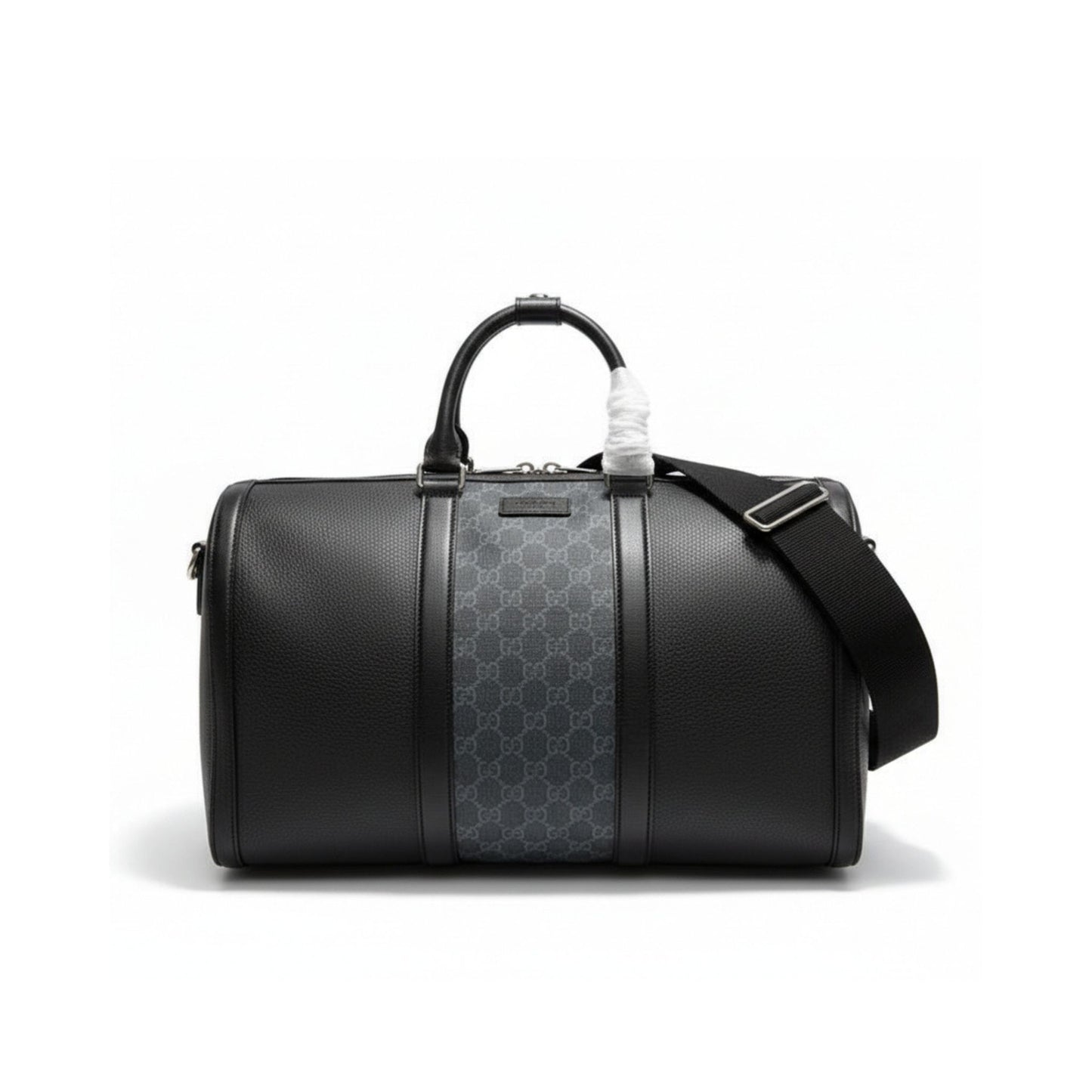 Gucci Medium GG Duffle Bag Black Canvas