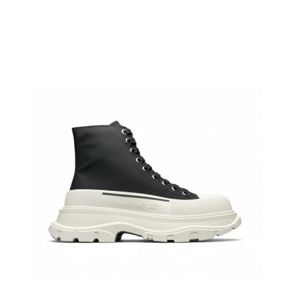 Alexander McQueen Denim Tread Slick High Top Sneakers – Luxury Designer Footwear