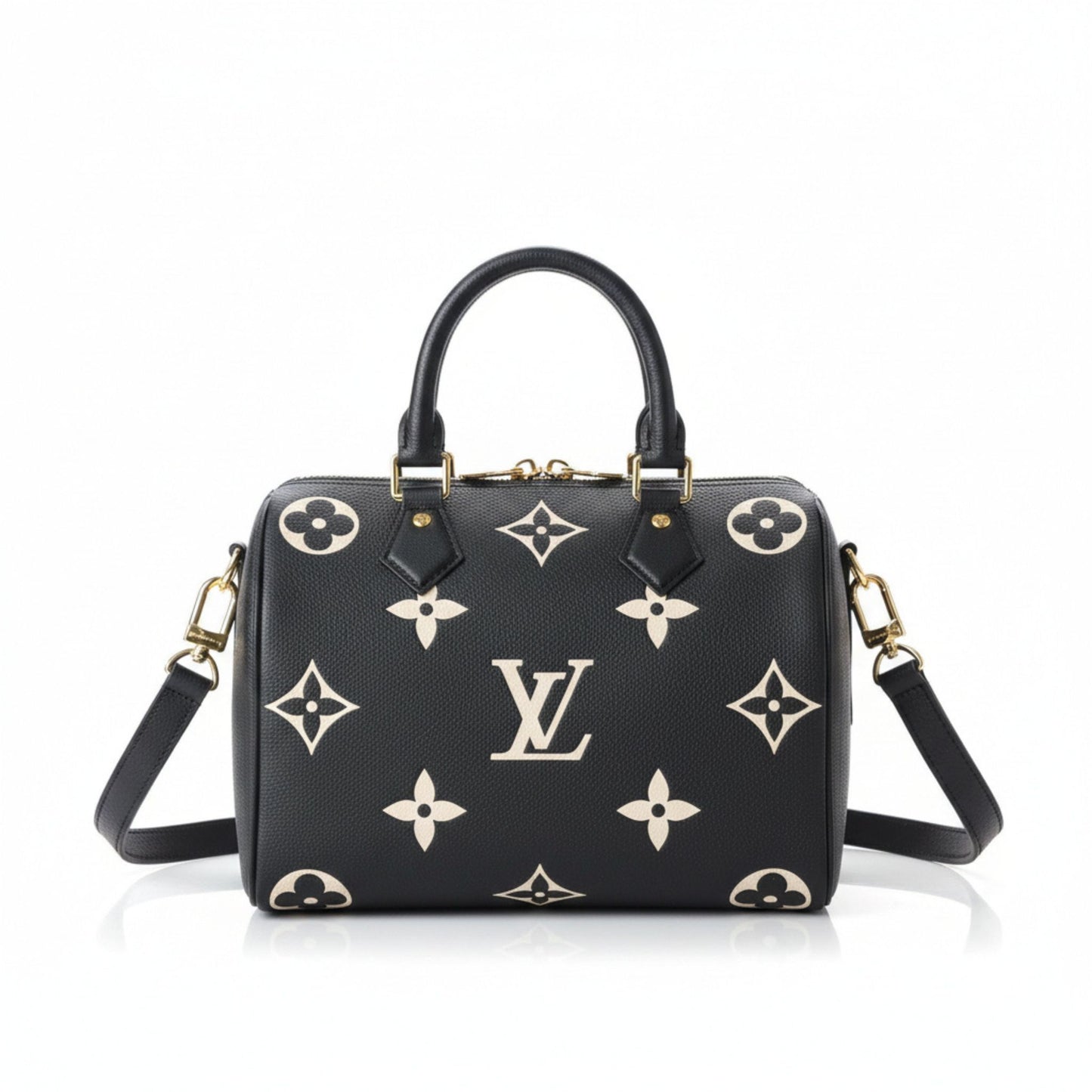 Speedy Bandoulière 25 Bicolor Monogram Empreinte Leather Handbag