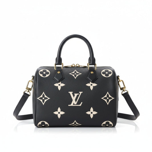 Speedy Bandoulière 25 Bicolor Monogram Empreinte Leather Handbag