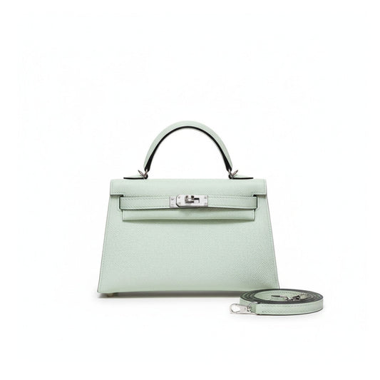 Mini Kelly II 20 Vert Fizz Epsom Sellier with Palladium Hardware