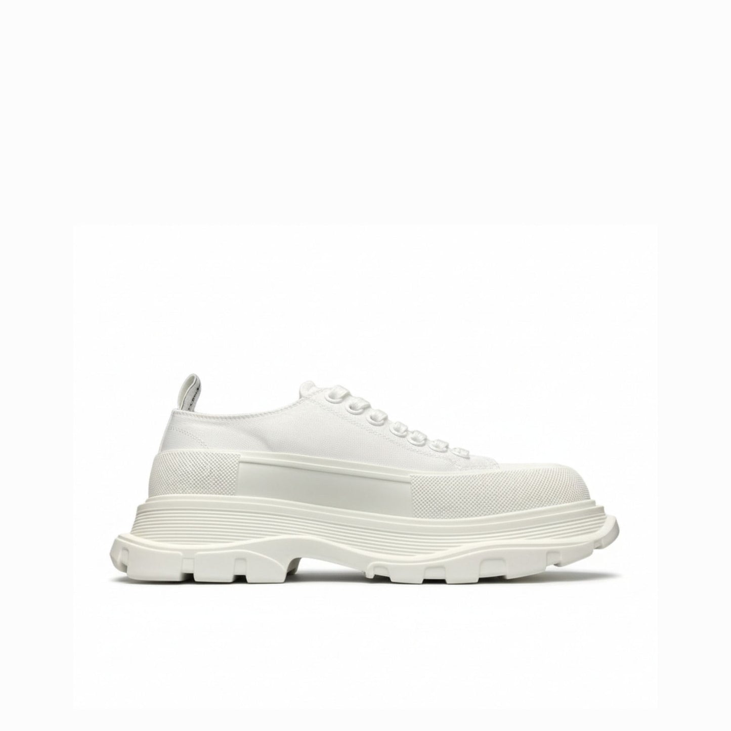 Alexander McQueen Two-Tone Lace-Up Leather Trainers White Blue