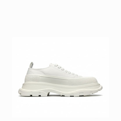 Alexander McQueen Two-Tone Lace-Up Leather Trainers White Blue