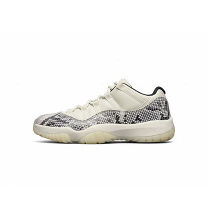 Nike Air Jordan 11 Low Light Bone – Python-Inspired Leather Basketball Shoes