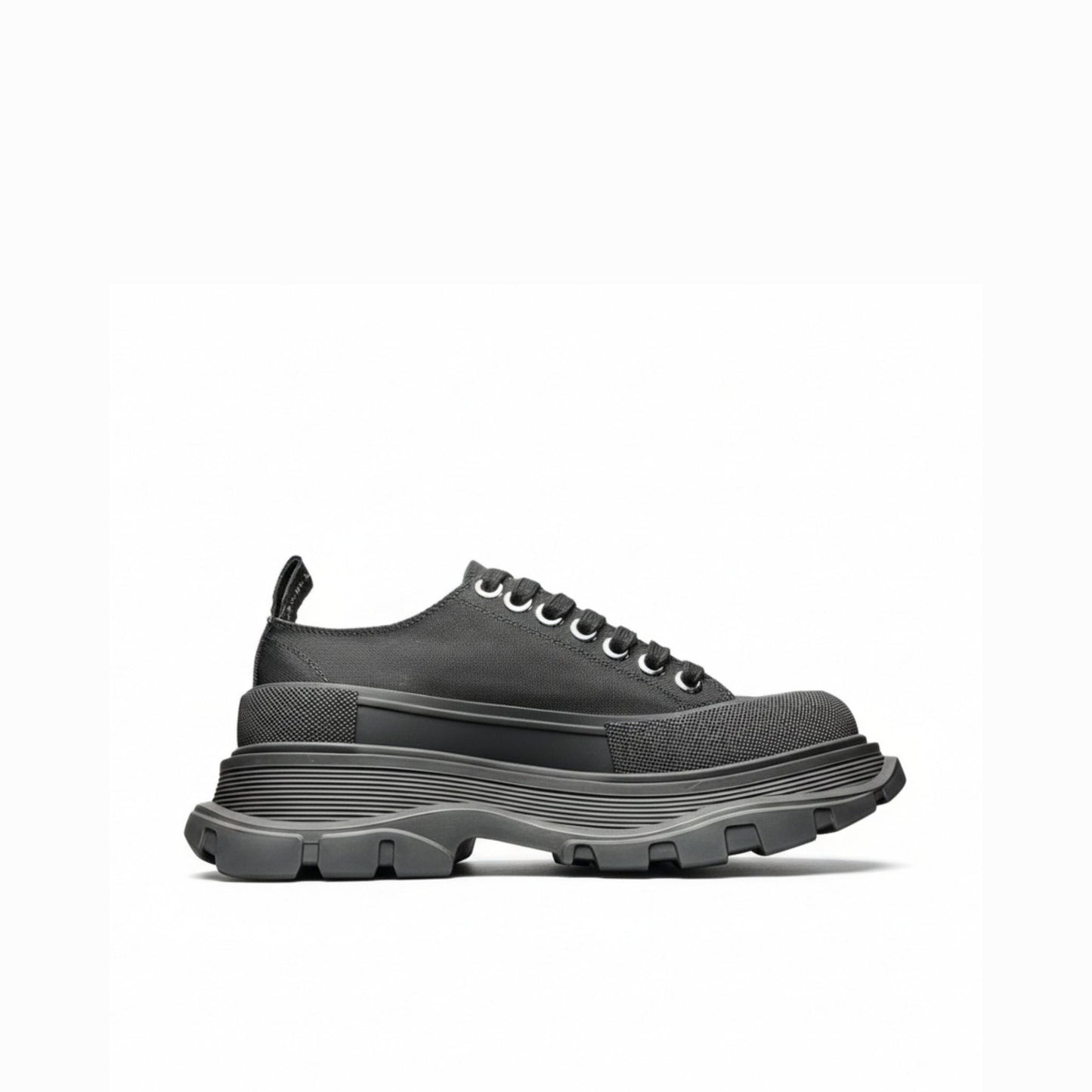 Alexander McQueen Tread Slick Low Lace Up Sneakers Black