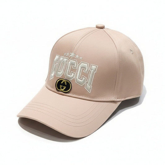 Gucci Pink Embroidered Cotton Baseball Hat