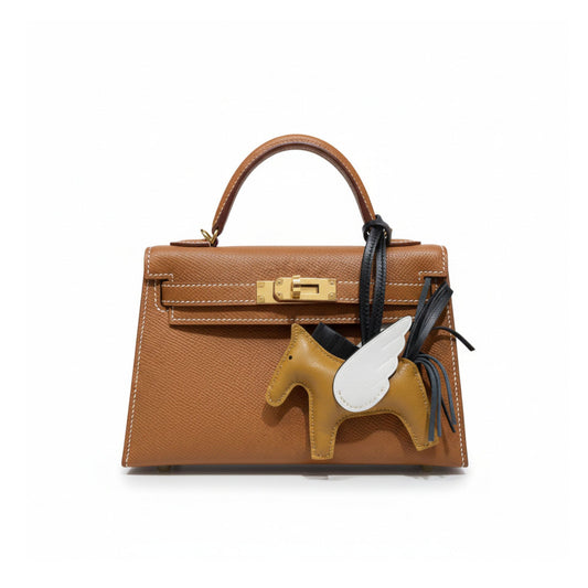 Mini Kelly II 20 Gold Epsom Leather Gold Hardware