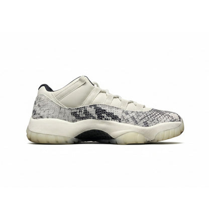 Nike Air Jordan 11 Low Light Bone – Python-Inspired Leather Basketball Shoes