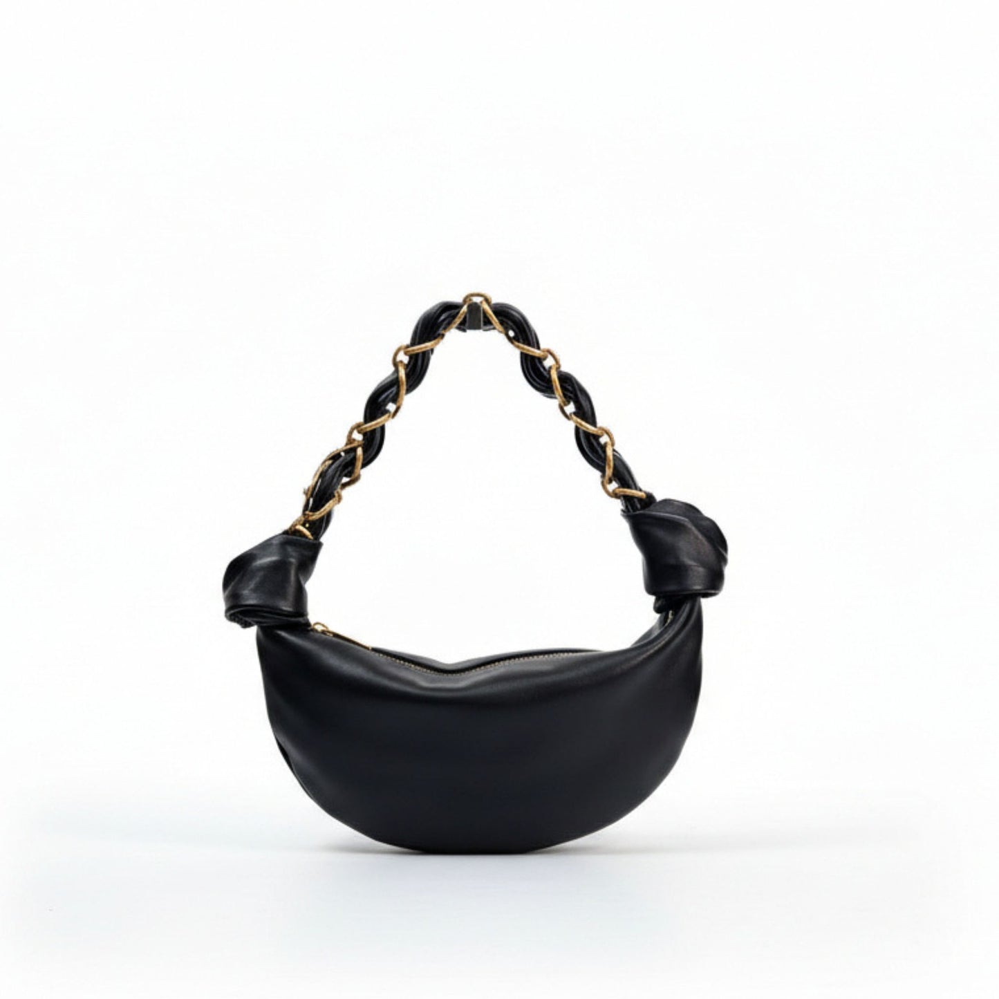 Amalia Mini Black Leather Shoulder Bag
