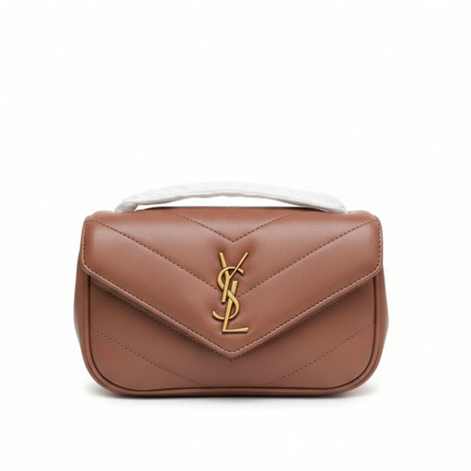 Loulou Mini Chevron Quilted Leather Shoulder Bag Hortensia