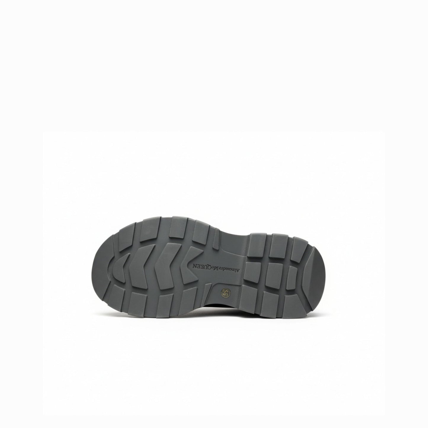 Alexander McQueen Tread Slick Lace-Up Leather Sneakers Black