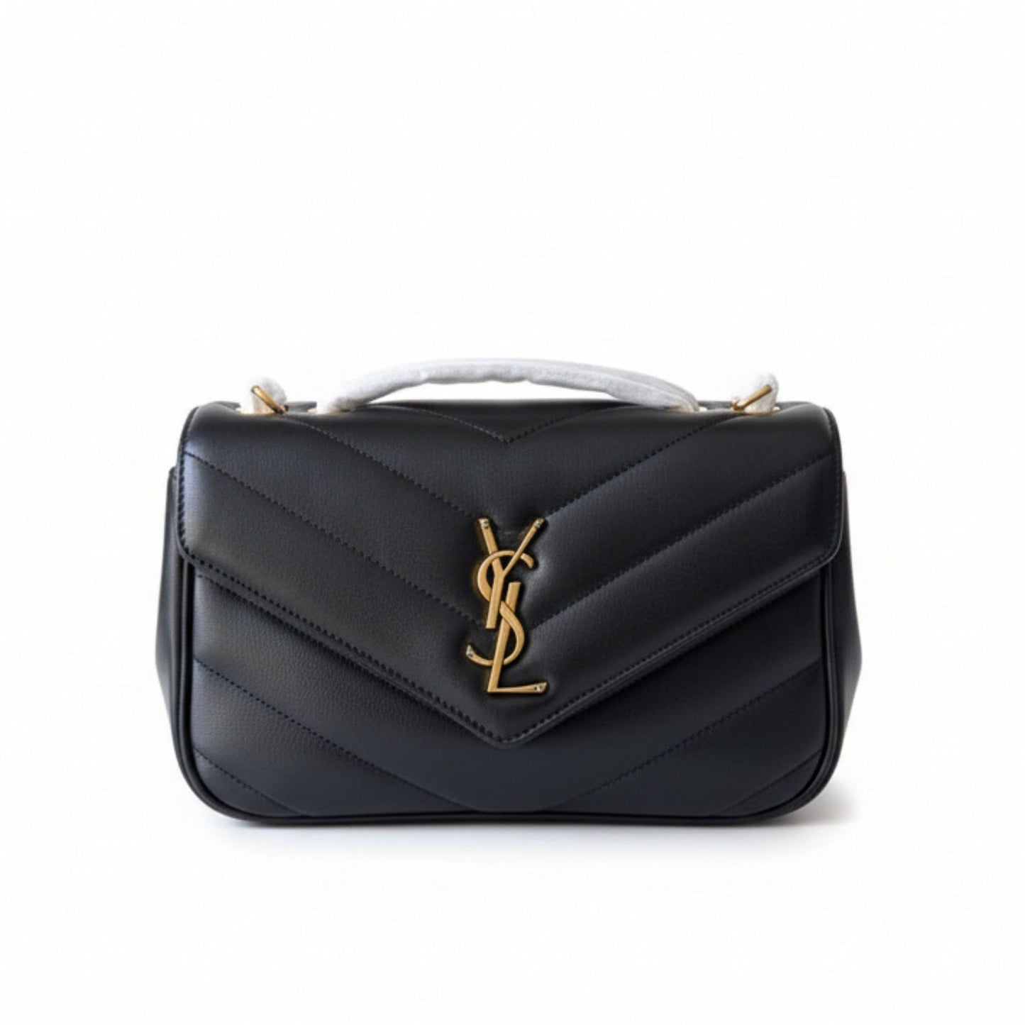 Loulou Small Quilted Leather Shoulder Bag Black