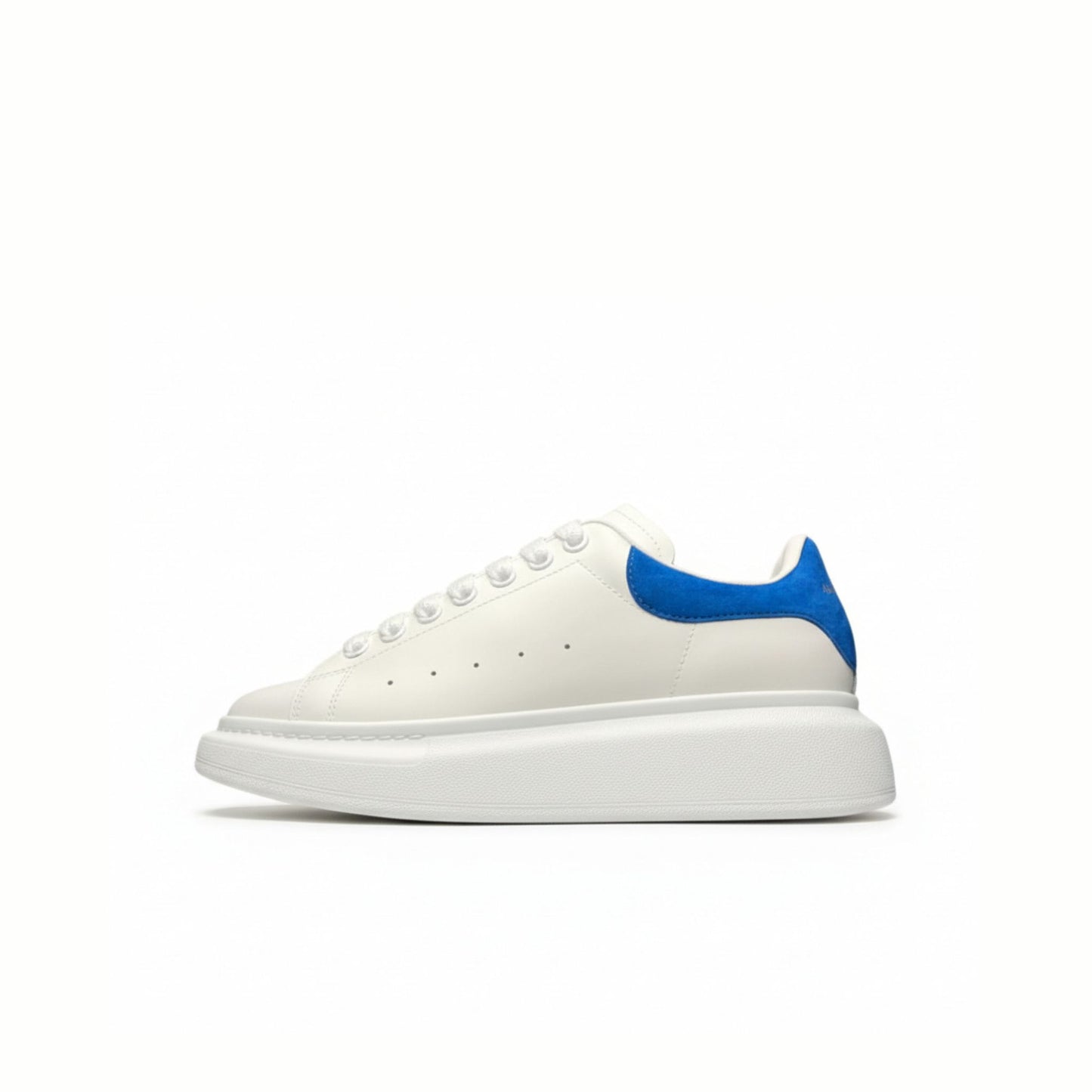 Alexander McQueen Oversized Leather Trainers White Powder Blue