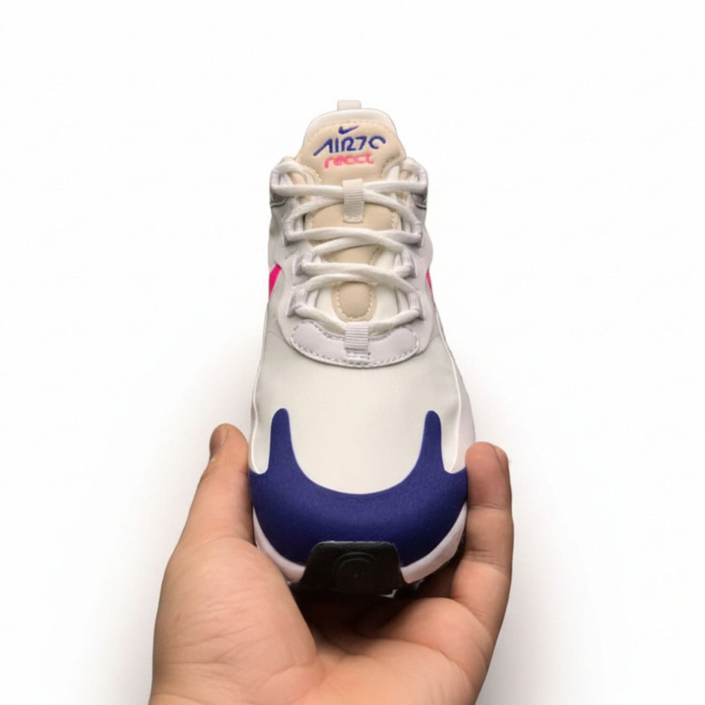 WMNS Nike Air Max 270 React 'White Pink Blue'