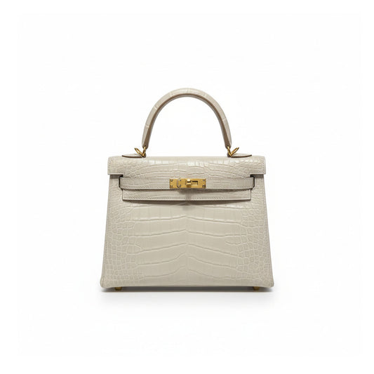 Kelly 25 Beton Togo Leather with Gold Hardware