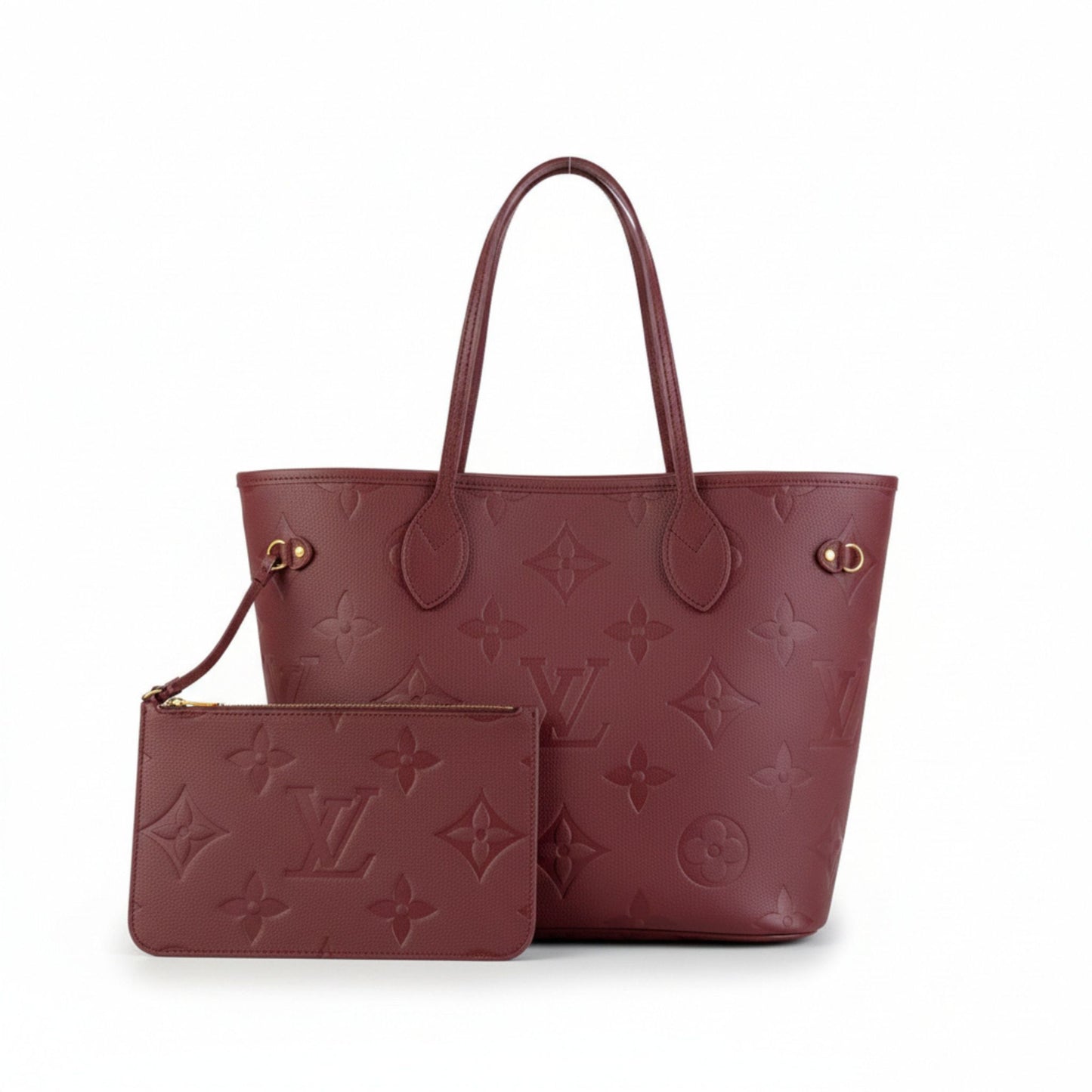 Neverfull MM Monogram Empreinte Leather Tote Bag